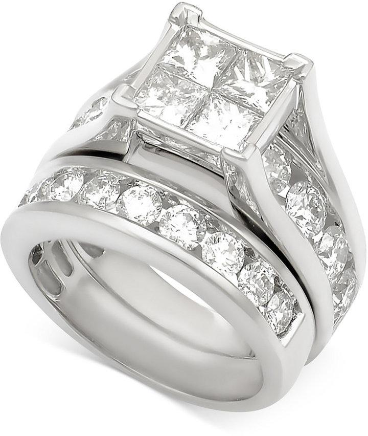 Mariage - Macy's Diamond Channel-Set Bridal Set (5 ct. t.w.) in 14k White Gold