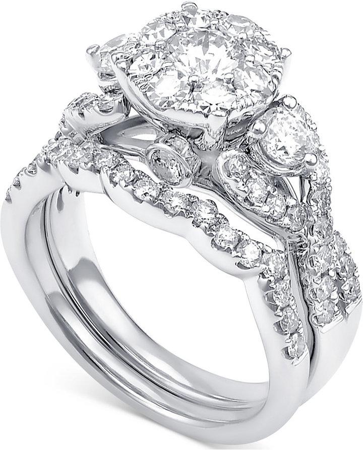 زفاف - Macy's Diamond Bridal Set (2 ct. t.w) in 14k White Gold