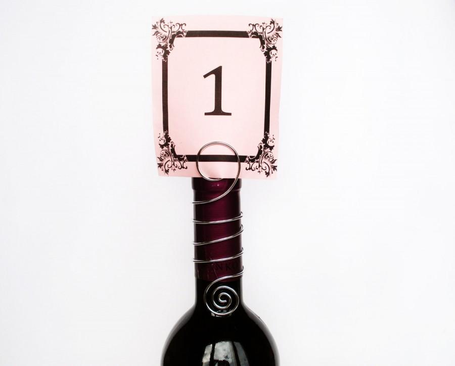 Mariage - 24 Wine Bottle Table Number Holder, Wedding Tabel Number Holder, Winery Events, Table Number Holders, Wedding Table Stands, Party Number