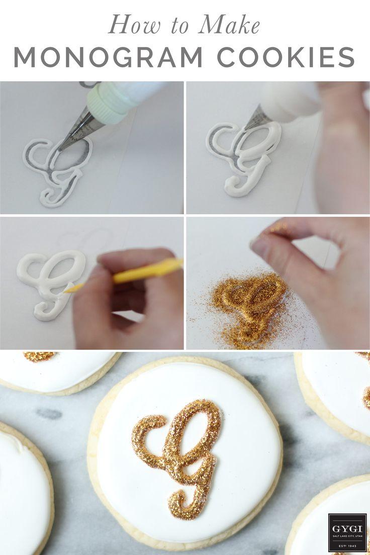 Hochzeit - How To Monogram Cookies