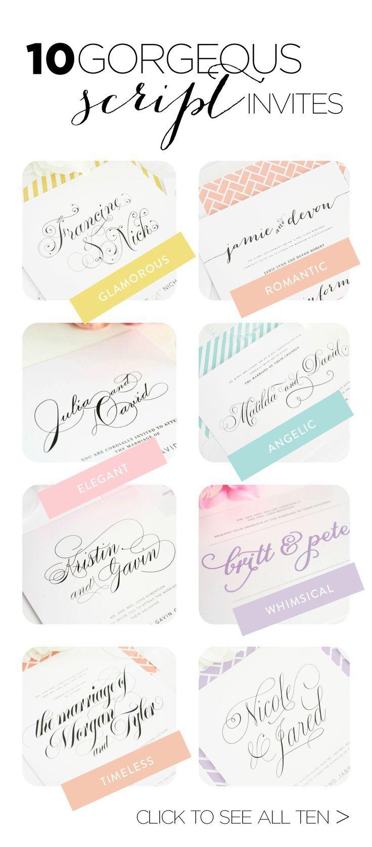 Mariage - Top 10 Wedding Invitations With Script