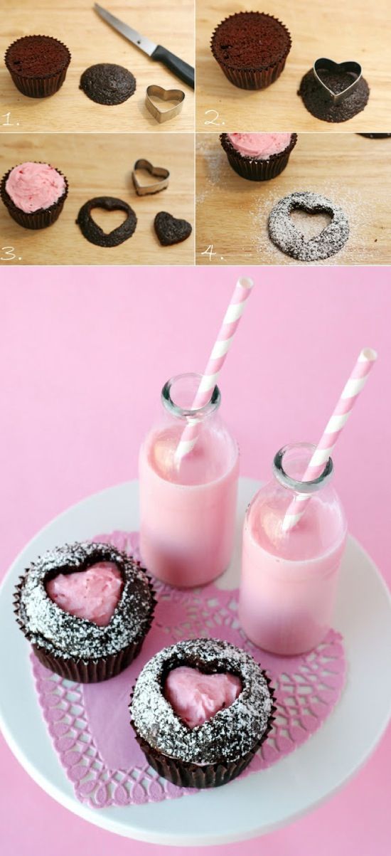 Hochzeit - Sweet Heart Cupcakes