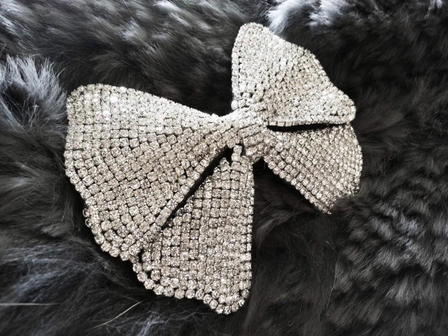 Свадьба - Crystal Rhinestones Headpiece - Bridal Wedding Headpiece - Bridesmaids Gifts - Ribbon Hair Accessories - Gifts for HER