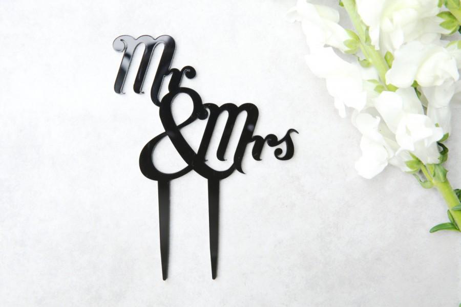 Mariage - Mr and Mrs Cake Topper Traditional 