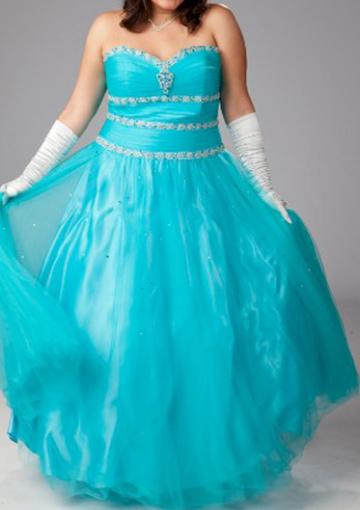 Mariage - Satin Blue Sleeveless Ruched Sweetheart Lace Up Floor Length