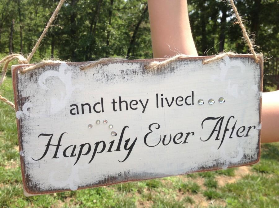 زفاف - And they lived happily ever after, weddings, wedding decor, ring bearer pillow, wagon sign, bike sign