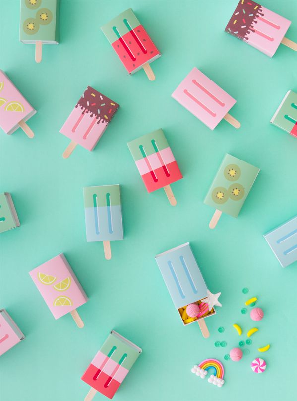 Hochzeit - DIY Popsicle Favor Boxes
