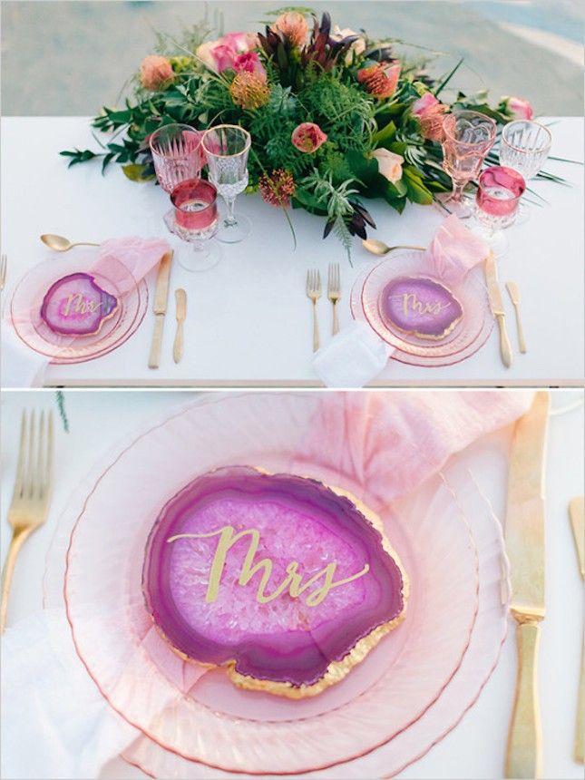 Mariage - 18 Ways To Incorporate Agate   Geode Into Your Wedding