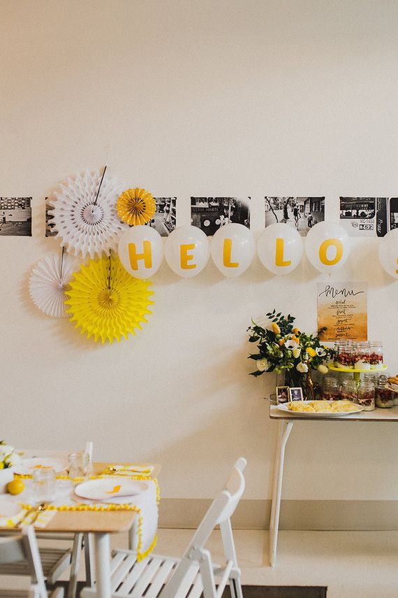 Mariage - Sunny Yellow Baby Shower Ideas 