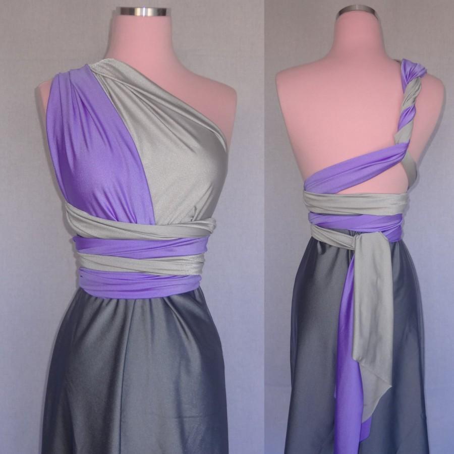 Mariage - 3 Color Ombre Infinity Convertible Wrap Twist Dress - 37 Colors - Ombre Bridesmaids Dress