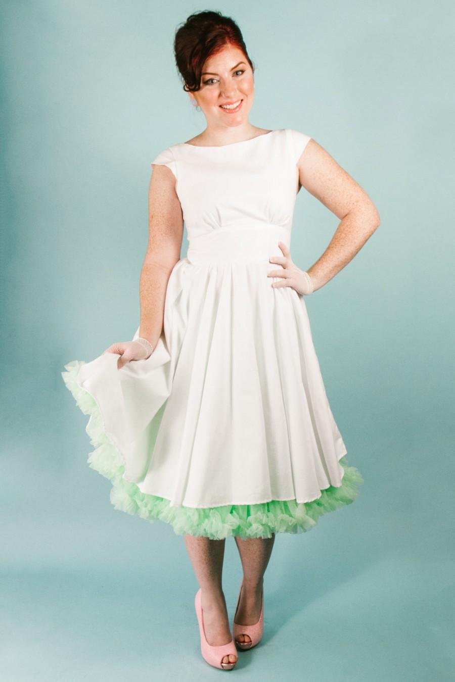 white circle skirt dress