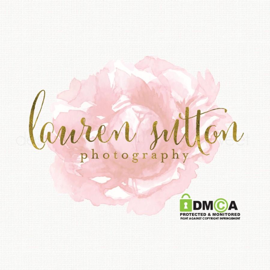 Свадьба - premade watercolor rose logo design gold foil logo bespoke logo flower logo photography logo watermark logo boutique logo branding logo