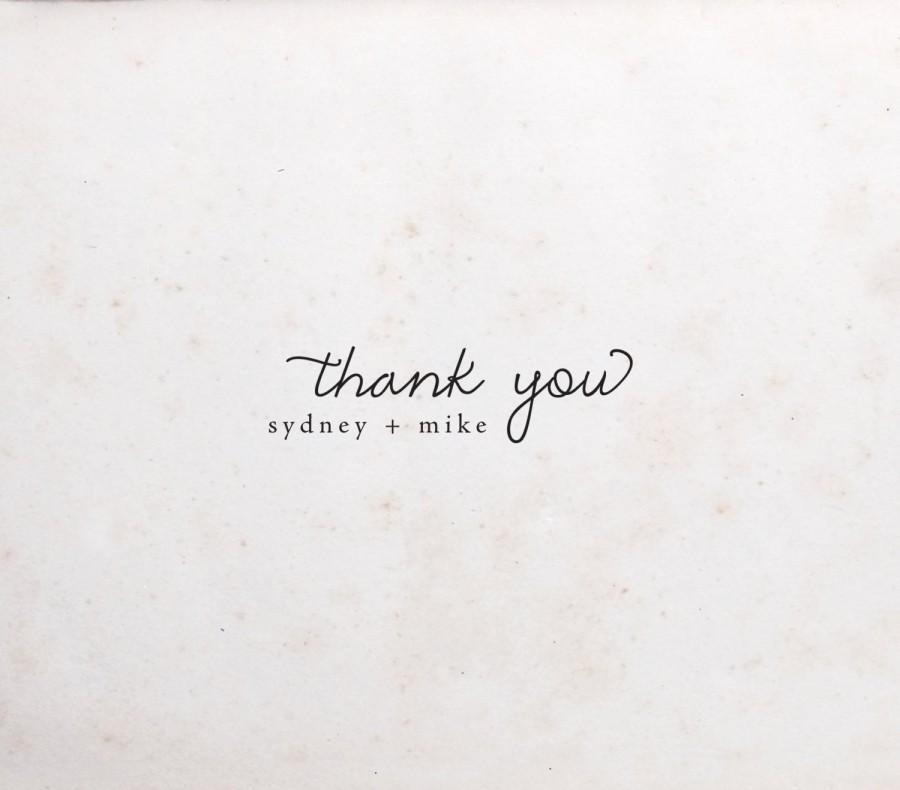 Mariage - Thank You Stamp - Personalized - DIY Wedding Stationery - Rubber or Self Inking
