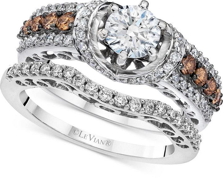زفاف - Le Vian Le Vian® Bridal Diamond Bridal Set (1-1/2 ct. t.w.) in 14k White Gold