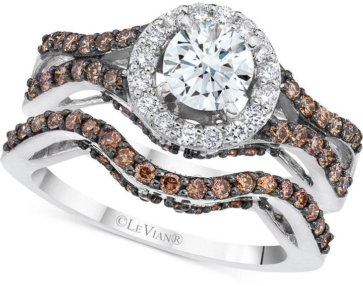 زفاف - Le Vian Le Vian® Bridal Diamond Bridal Set (1-5/8 ct. t.w.) in 14k White Gold