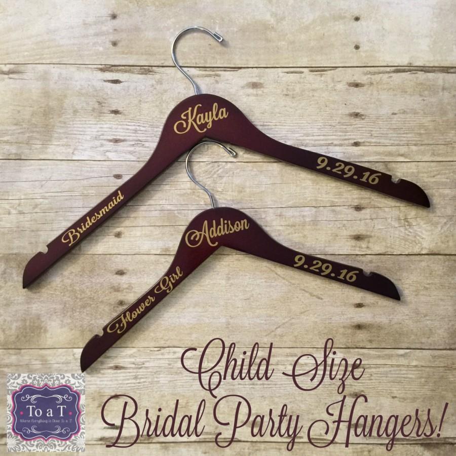 Hochzeit - Child Size Bridal Party Hangers - Perfect for Flower Girl or Jr. Bridesmaid!