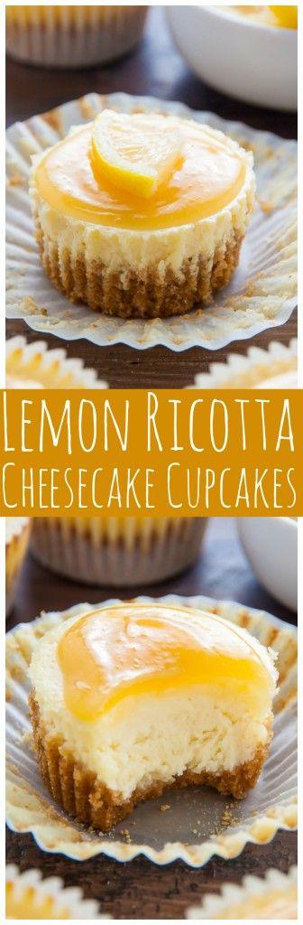 Hochzeit - Lemon Ricotta Cheesecake Cupcakes