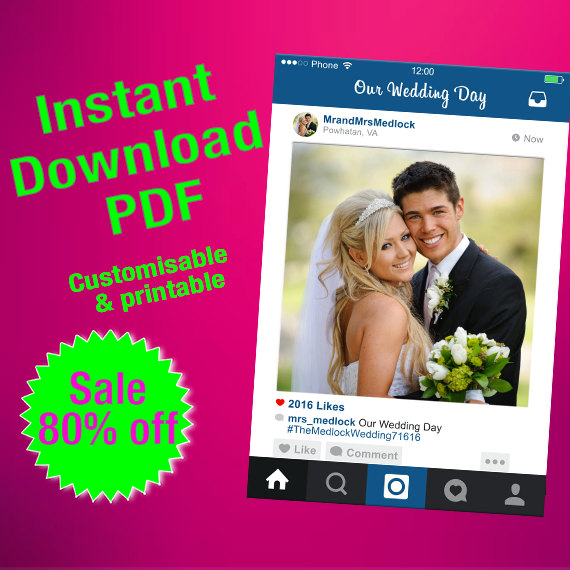 Instagram wedding hot sale prop