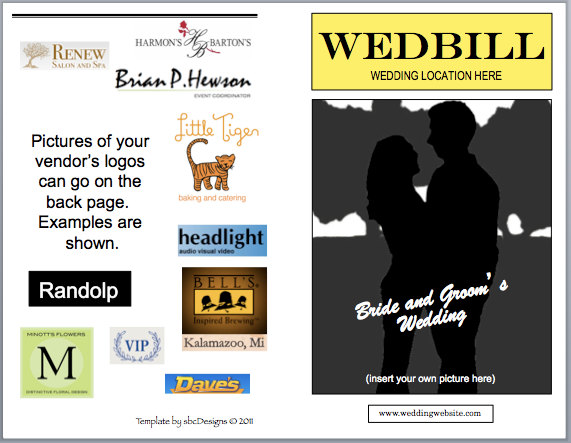 Свадьба - Wedbill:  A Playbill-like Wedding Program Template