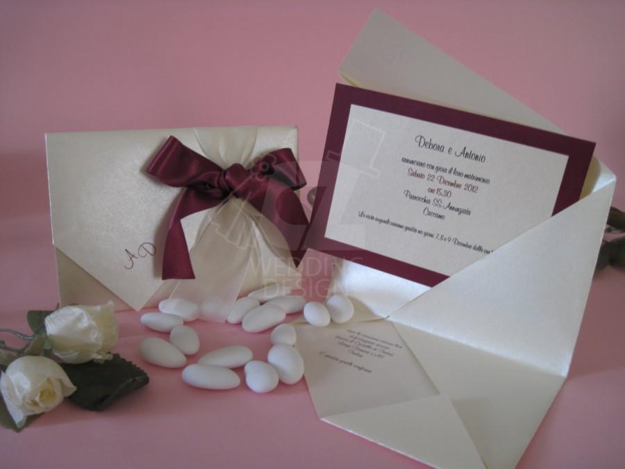 Mariage - Virginia marriage participation in Pearl paper handmade and fully customizable, even with a design on request