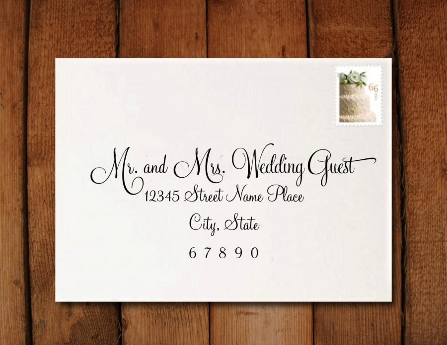 Mariage - Wedding Invitation Calligraphy Digital Address Formatting - Print From Home - Wedding Invitation Addressing on a Budget - Lily Style