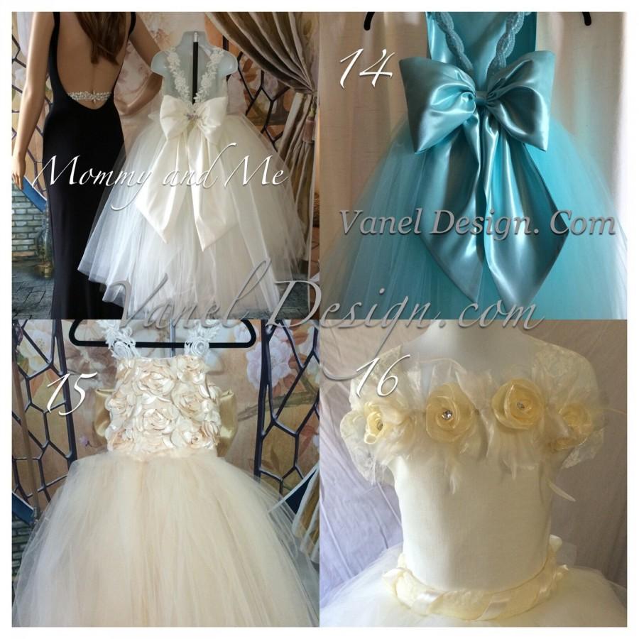 زفاف - Ivory Flower Girl Tutu Dress Bridesmaid Chic with layers of tulle birthday party princes dress