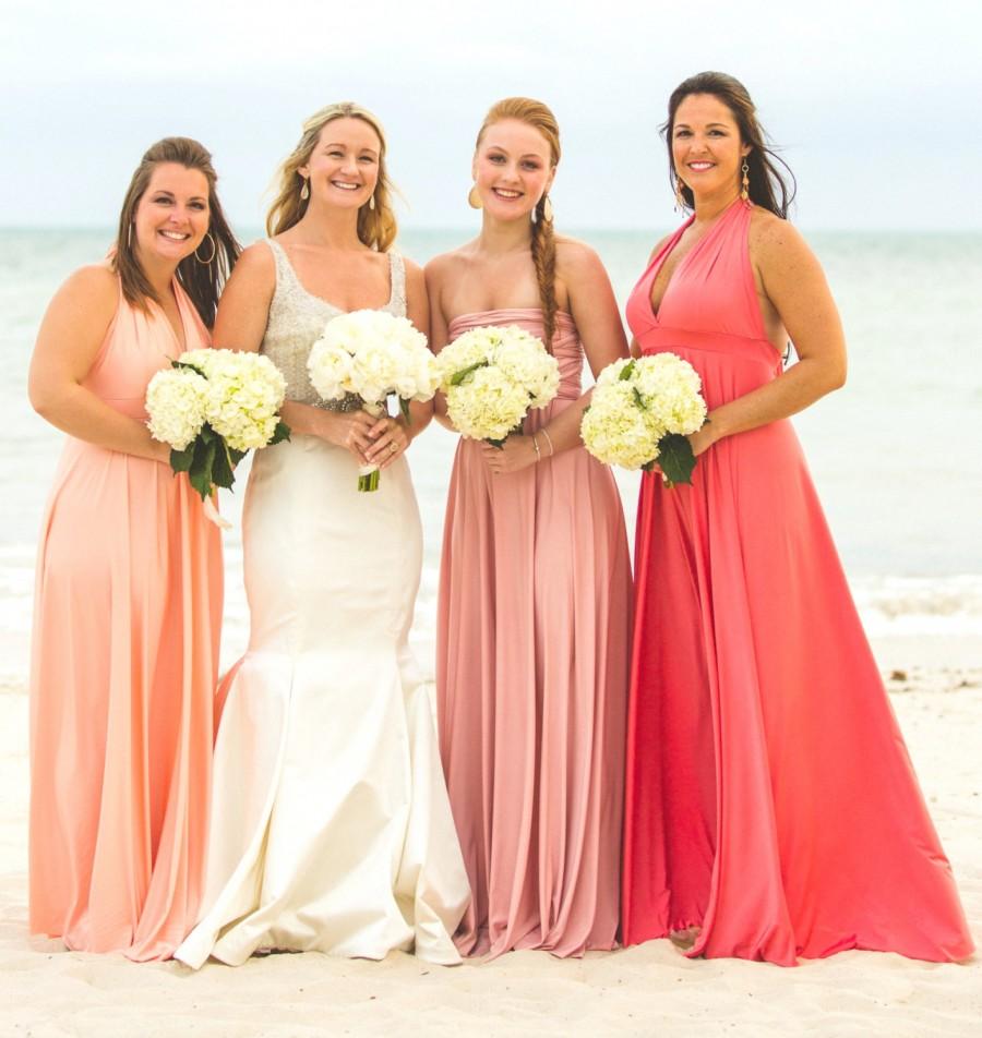 Wedding - Glamorous Ombre Bridesmaids Gowns - Full, fabulous, flowing "Infinity" style gowns available in hundreds of colors