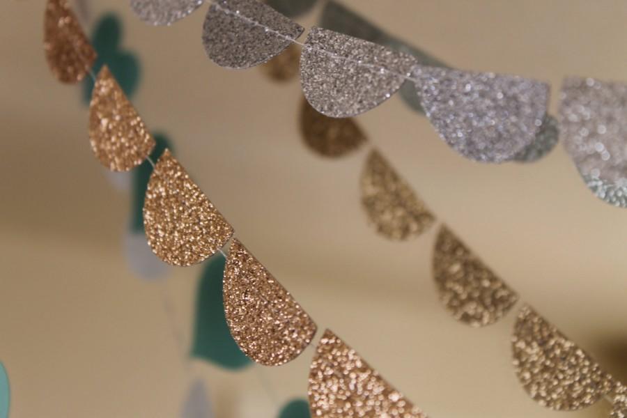 Mariage - Custom Bachelorette Party Decorations, Glitter Wedding Garland, Silver Gold Tuquoise Green Teal Pink Red Copper Brown Black Photo Backdrop