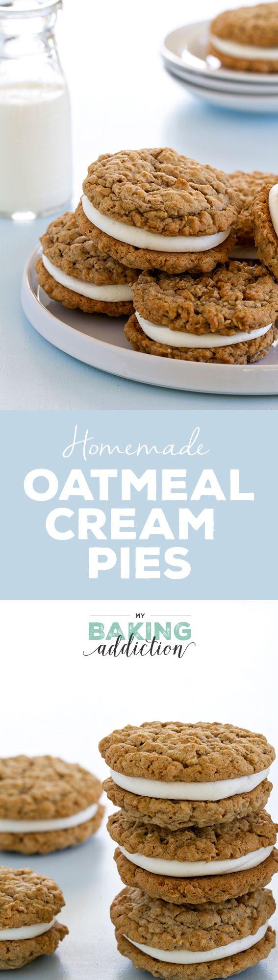 Hochzeit - Homemade Oatmeal Cream Pies