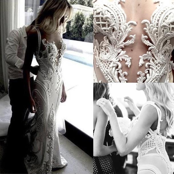 Wedding - Sexy Long Bridal Gown Wedding Dresses with Appliques