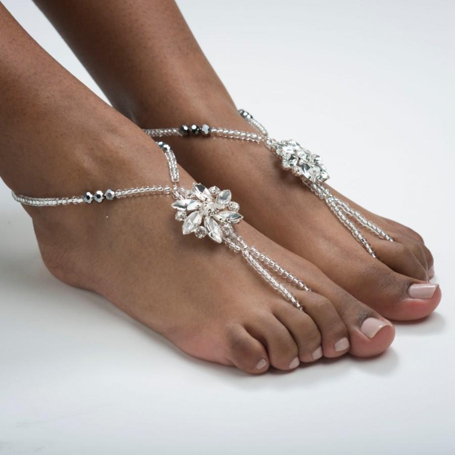 Hochzeit - Wedding Barefoot Sandals Destination Wedding Foot Jewelry Beach Wedding