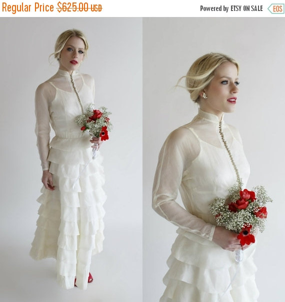 زفاف - 25% OFF 1920s Wedding Dress / Vintage Gatsby Dress
