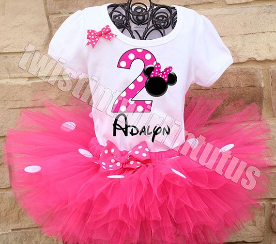 Свадьба - Minnie Mouse Birthday Tutu Outfit