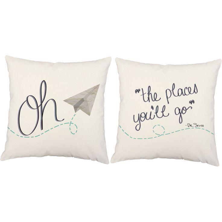 Свадьба - Oh The Places You Will Go Dr Seuss Quote Throw Pillows