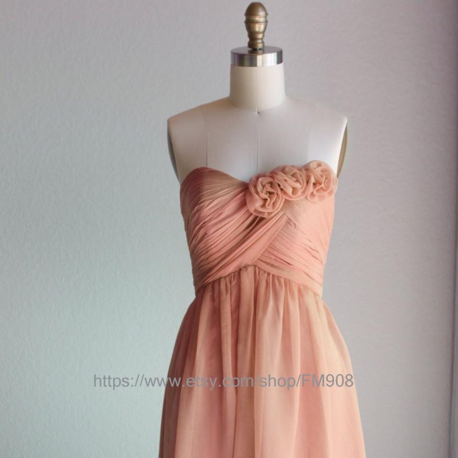 Hochzeit - 2016 Blush Bridesmaid Dress, Mix and Match Sweetheart Strapless Formal dress, Short Rosette dress, a line Evening dress Knee length (B001A)