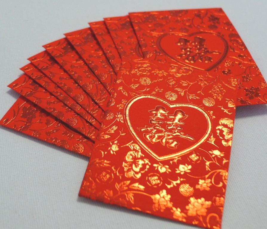 2 Pcs Chinese Wedding Double Happiness Red Envelope 