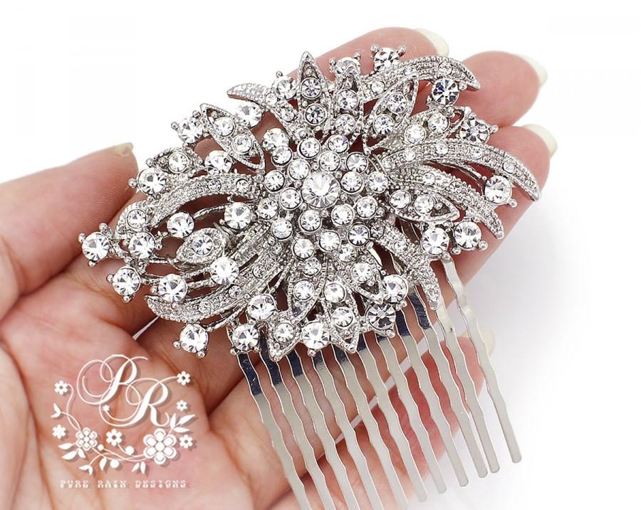 زفاف - Wedding Hair Comb Rhinestone firework style Brooch Bridal Hair Comb Hair Accessory Wedding Jewelry Bridal Jewelry bridesmaid Hair Comb