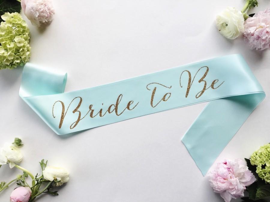Hochzeit - Bride to Be Sash - Bachelorette Sash - Bridal Shower Bachelorette Party Accessory - Satin Bride Sash - Bride Gift - Bride Sash