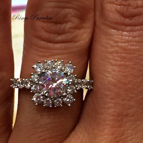 زفاف - Sterling Silver Wedding Band, Engagement Ring, Promise Ring, Bridal, Anniversary Ring, Rodium Plated, CZ Stone