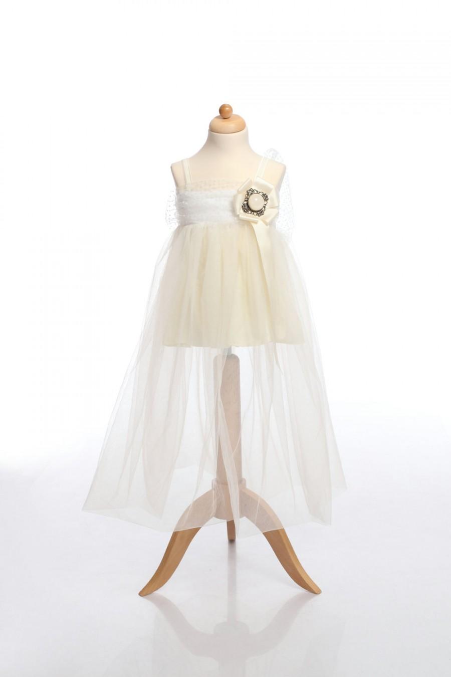 Hochzeit - Ivory Birthday Dress, Christening Dress, Rustic Girl Dress, Toddler Dress, Fairy Dress, Communion Kid Dress, Kid Dress, Concert Dress