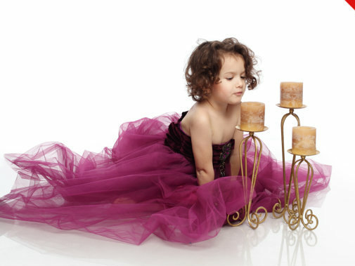 Wedding - Violet Girl Dress, Kid Dress, Flower Girl Dress, Flower Toddler Dress, Tutu Fairy Dress, Girl Tulle Gown, Kid Gown