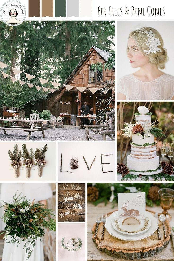 Hochzeit - A Rustic Winter Woodland Wedding Inspiration Board