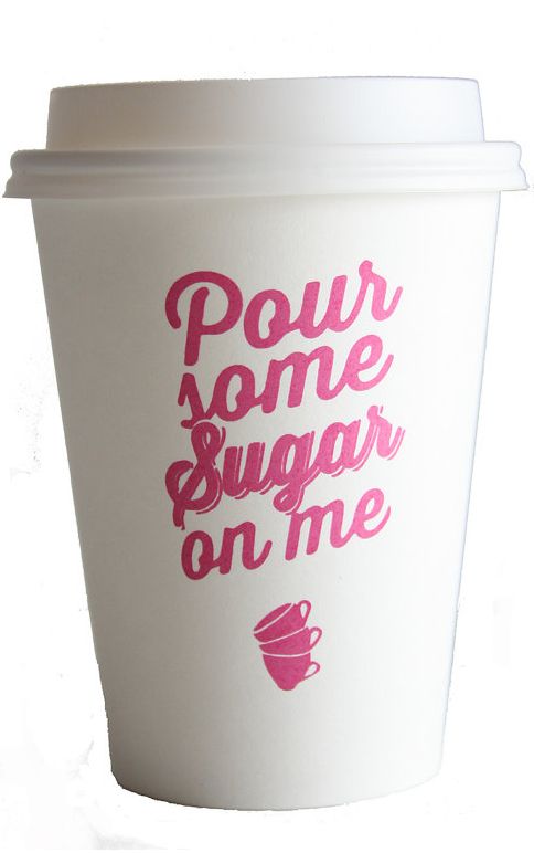 Wedding - Pour Some Sugar On Me - 25 Paper Coffee Cups With Lids