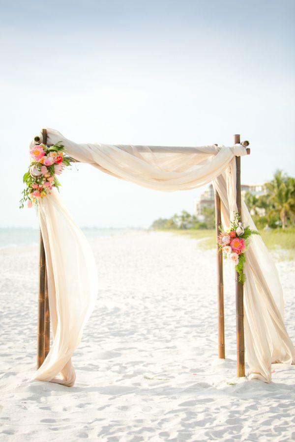 Wedding - Tropical Beach Glam Bahamas Wedding In Sparkling Gold And Pink!