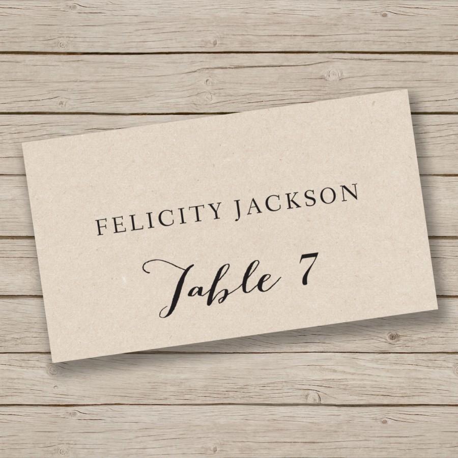 Printable Place Card Template Escort Card Template Tent