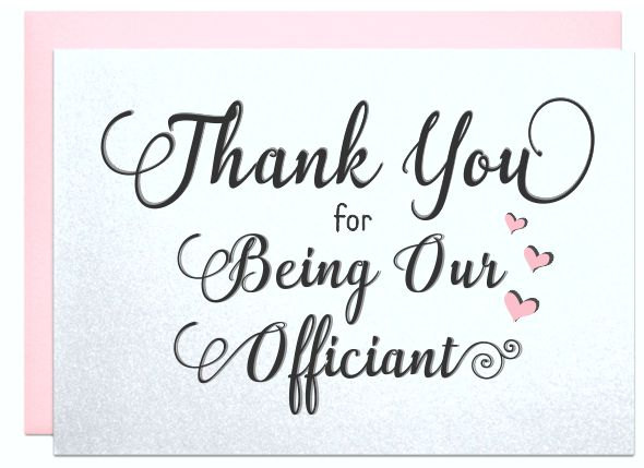 Wedding - Thank you for being our officiant gift note wedding officiant Wedding Card to Ask Officiant card for Friend Priest Deacon Family to Marry Us