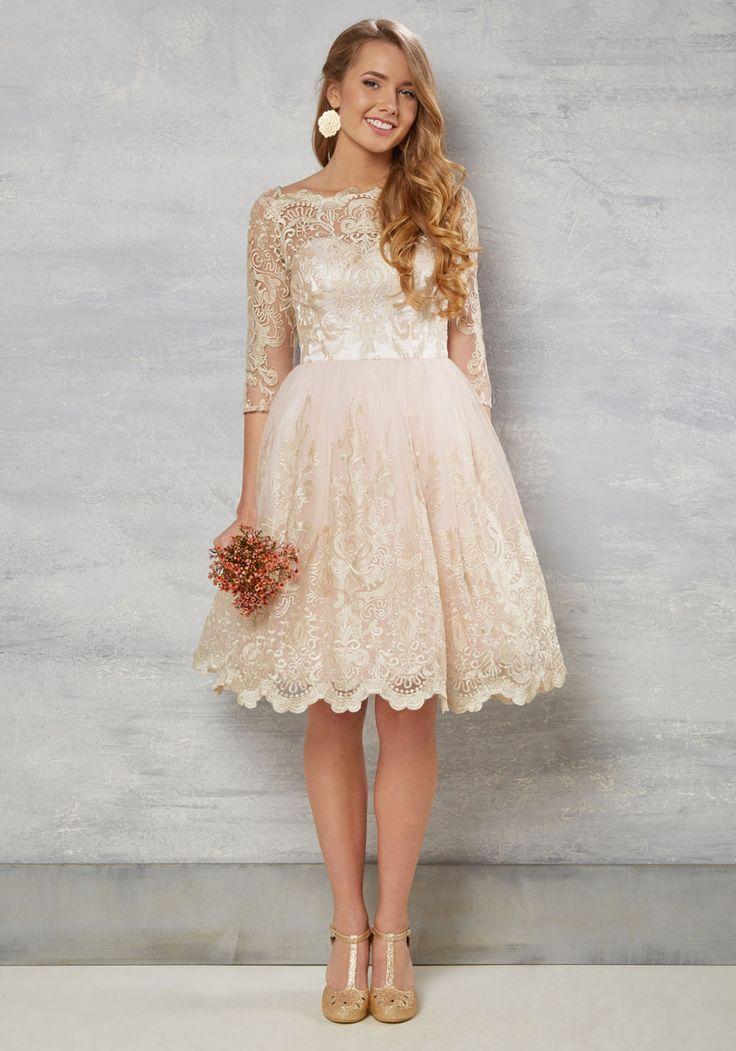 Mariage - Gilded Grace Dress In Blush