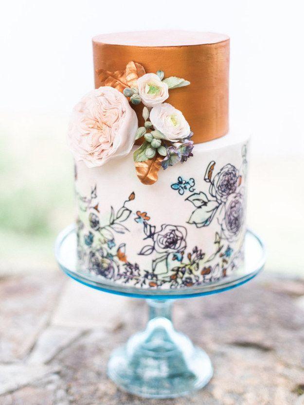 زفاف - 27 Gorgeous Wedding Cakes That Are Almost Too Pretty To Eat