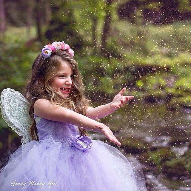 Свадьба - The "Lea"dress-lilac Dress Periwinkle Lace Brooch Flower Girl Tutu Dress-floral Crown & Wings Not Included-up To 5T-Halloween Fairy