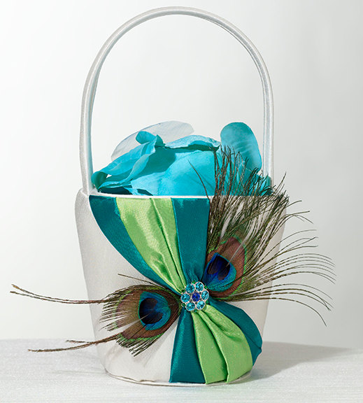 Wedding - Peacock Petal Basket